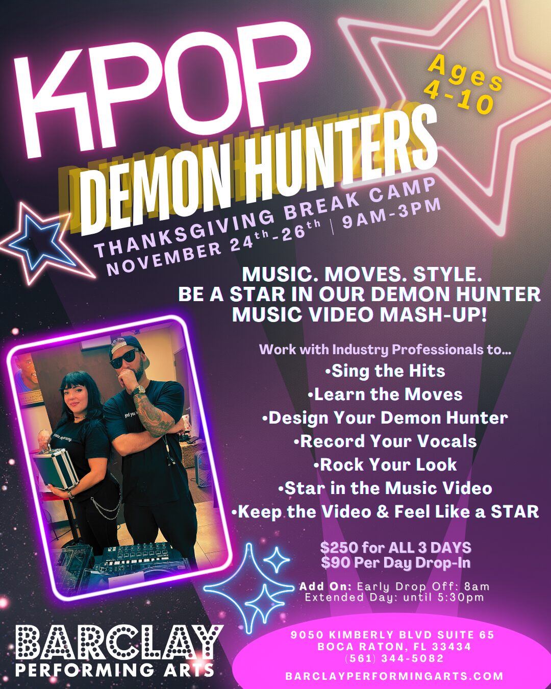 Thanksgiving Break Kpop Camp Flyer