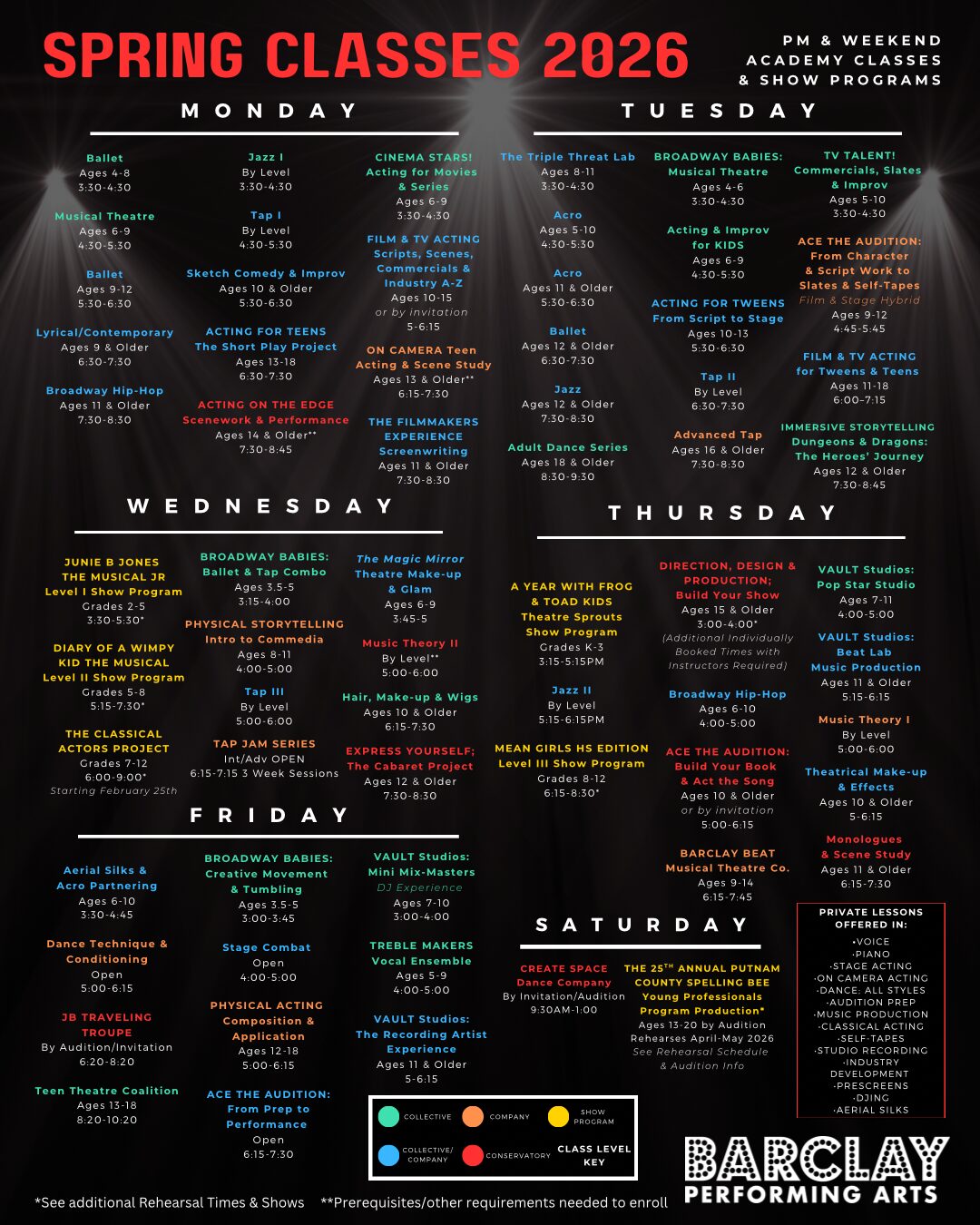Fall 2026 Class Schedule
